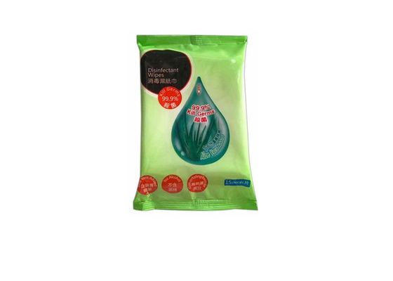 Χωριστά τυλιγμένο Aloe Βέρα Extract Disinfectant Wet Wipes