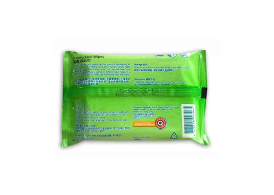Χωριστά τυλιγμένο Aloe Βέρα Extract Disinfectant Wet Wipes